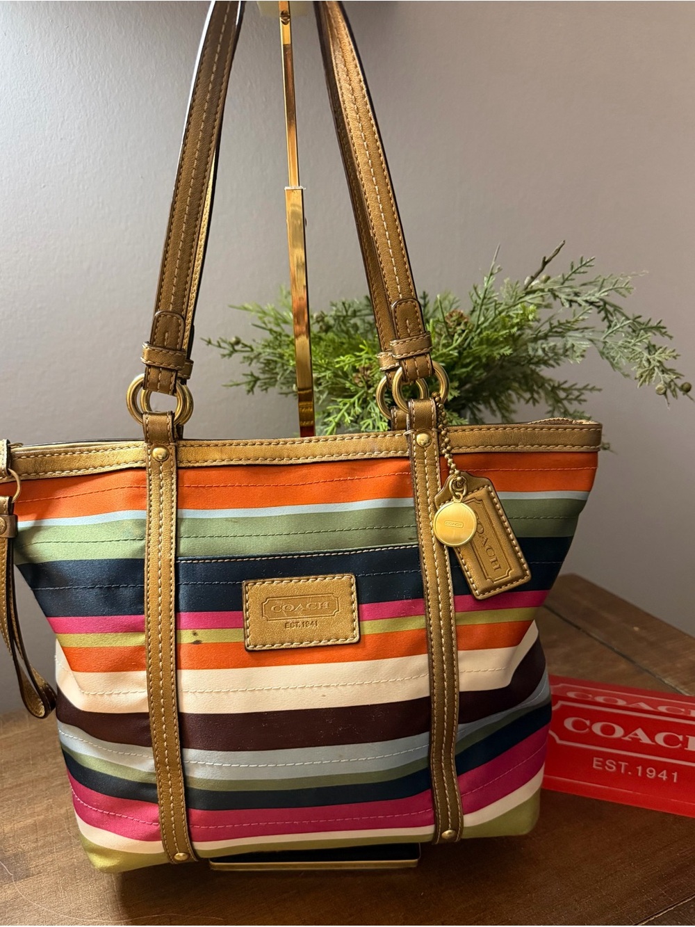 Coach Legacy Stripe Tote